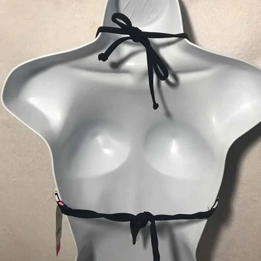 Bikini Nation Geo Halter Bikini Top (Size S)